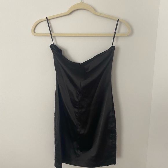 Black strapless mini dress with jewels - small - Picture 3 of 5